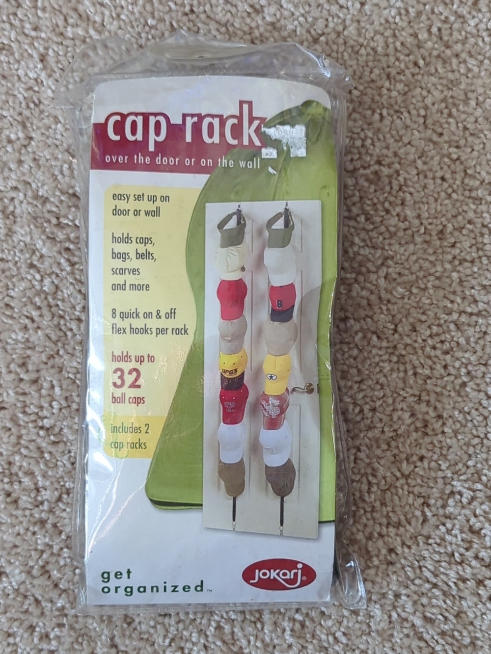 Jokari Cap Rack Over-the-Door Cap Organizer